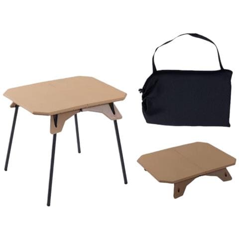 Tavolo Pieghevole Portatile Per Esterni Alto-basso Con Gambe In Alluminio E Piano In Abs Khaki - Foto 1