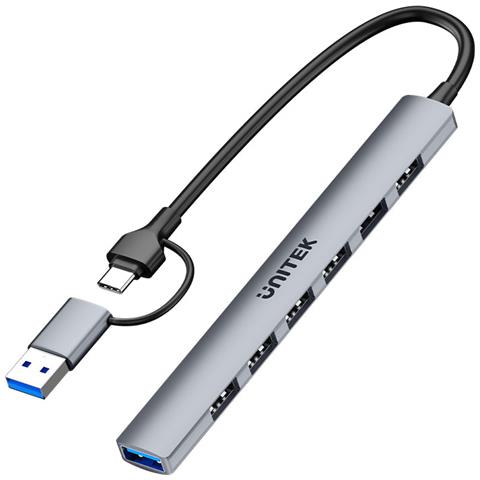 H1209AGY01 hub di interfaccia USB tipo-C 5000 Mbit /s Grigio - Foto 1