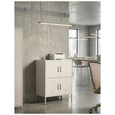 Armadietto Da Ufficio Holbeck Metallo Beige Chiaro - Foto 1