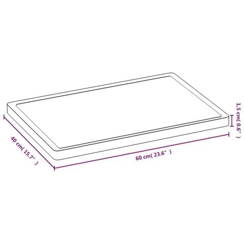 Tagliere 40x60x1,5 cm in Bambù - Foto 4