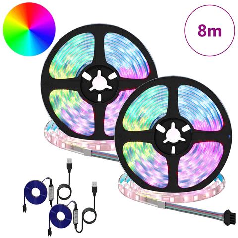 Striscia LED 2 pcs Nero e trasparente 4000 mm Rame e plastica - Foto 2