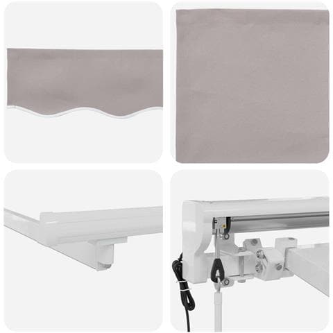 Tettuccio Elettrico Retrattile Grigio chiaro e bianco 5 x 3 m - Foto 9