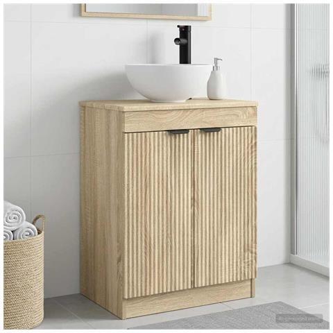 Mobile da bagno con lavabo Rovere Sonoma 54 x 35 x 83 cm - Foto 2