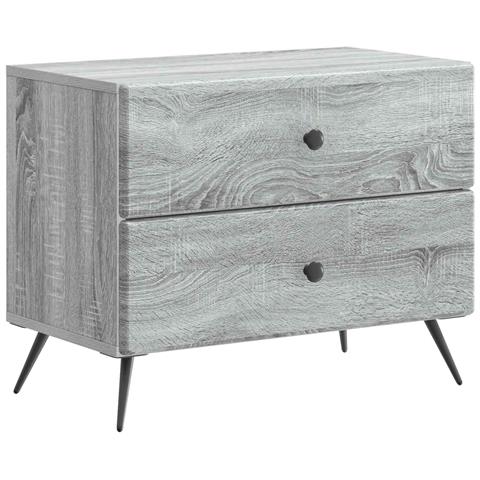 Armadio da Notte con cassetto Grigio Sonoma 62 x 34,5 x 47,5 cm - Foto 1