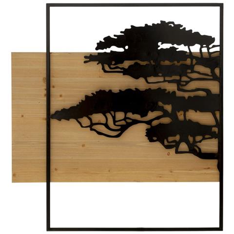 Pannello Da Muro Lagos In Ferro E Legno, Set 3 Pezzi 204x80 Cm - Foto 2