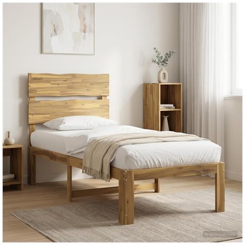 Letto Singolo con Testiera ROSTOCK Bianco 90 x 190 cm - Foto 2