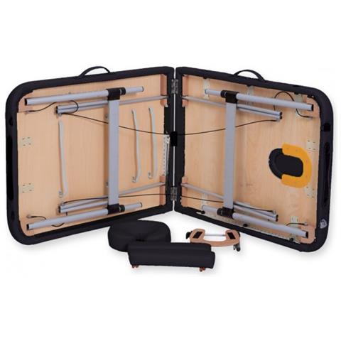 LETTINO DA MASSAGGIO IN ALLUMINIO A 2 SEZIONI - nero - Foto 2