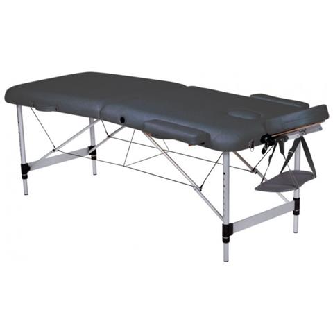 LETTINO DA MASSAGGIO IN ALLUMINIO A 2 SEZIONI - nero - Foto 4
