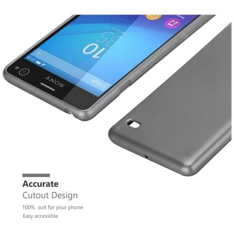 Custodia Compatibile Con Sony Xperia C4 In Grigio Metallico - Coperchio Protettivo In Silicone Tpu Flessibile - Foto 7