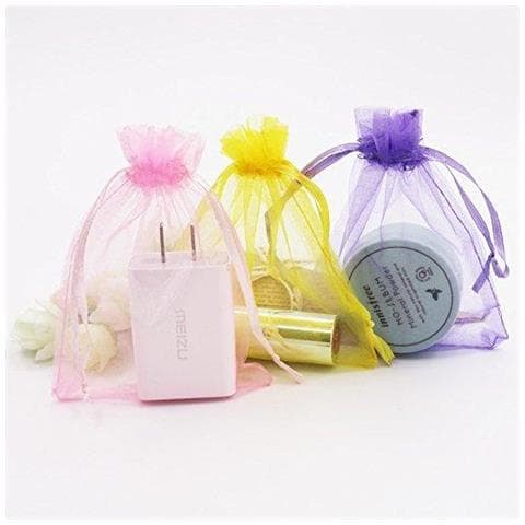 100pcs 10x12cm Colore Della Miscela Di Coulisse Borse Di Favore Di Cerimonia Organza Regalo Borsa Per Nozze Gioielli Party - Foto 2