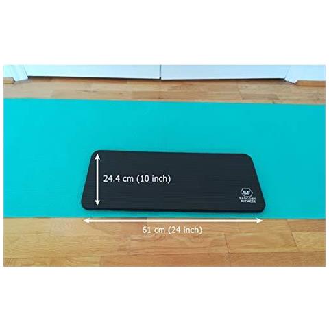 Yoga Knee Pad Cuscino 15 Millimetri (06) Thick Pilates Knee Pad Per Fornire Sollievo Alle Ginocchia Gomiti Avambracci E Polsi Workout Knee Pad Piccolo Yoga Mat Ginocchio (nero)  - Foto 2