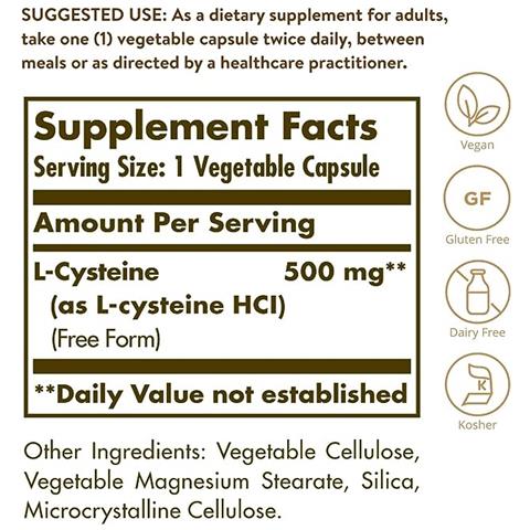 , L-cisteina, 500 Mg, 90 Capsule Vegetali - Foto 3