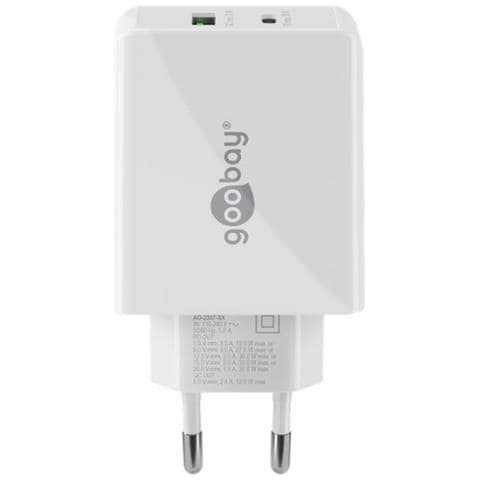 Goobay 61674 Caricabatterie Per Dispositivi Mobili Cuffie, Telefono Cellulare, Smartphone Bianco Ac Ricarica Rapida Interno - Foto 2