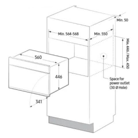 Forno Microonde da Incasso NQ5B6753CAN/U5 con Grill Capacità 50 Litri Potenza 1000 Watt Colore Nero - Foto 10