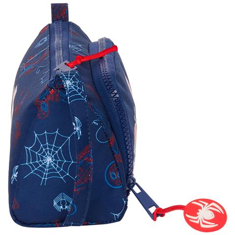 Astuccio Per La Scuola Con Accessori Spider-man Neon Blu Marino 20 X 11 X 8.5 Cm (32 Pezzi) - Foto 2