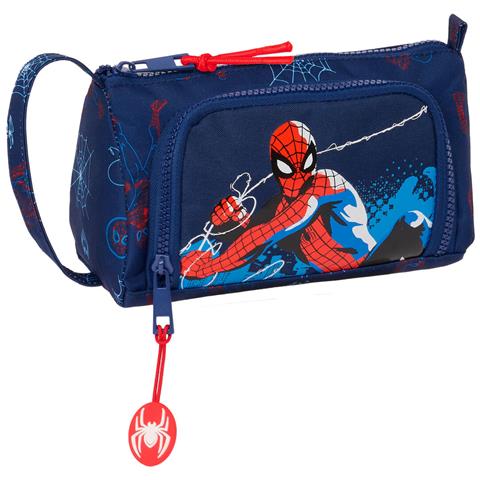Astuccio Per La Scuola Con Accessori Spider-man Neon Blu Marino 20 X 11 X 8.5 Cm (32 Pezzi) - Foto 4
