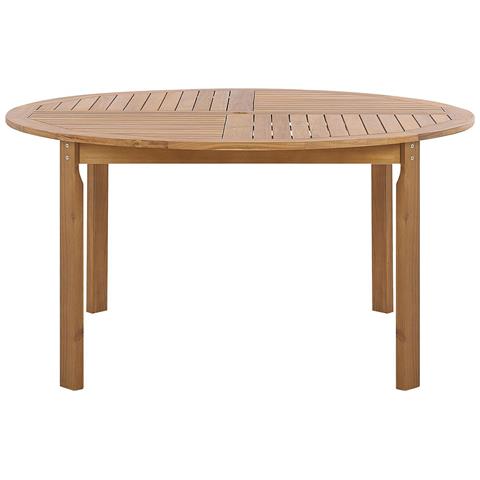 Set Da Giardino 6 Posti Legno Chiaro Con Ombrellone (12 Opzioni) Tolve - Foto 2