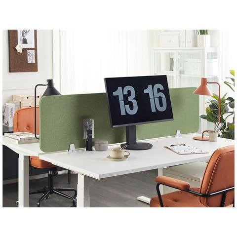 Pannello Divisorio Per Scrivania Verde 180 X 40 Cm Wally - Foto 1