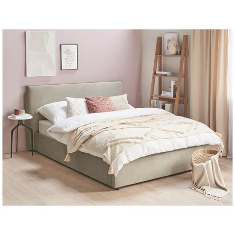 Letto Contenitore Velluto Grigio Talpa 160 X 200 Cm - Foto 1