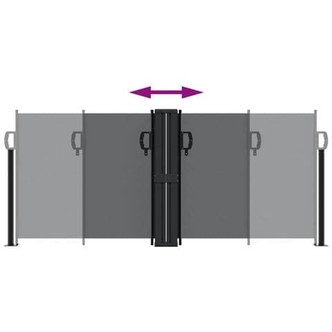 Tenda da Sole Laterale Retrattile Nera 100x1000 cm - Foto 2