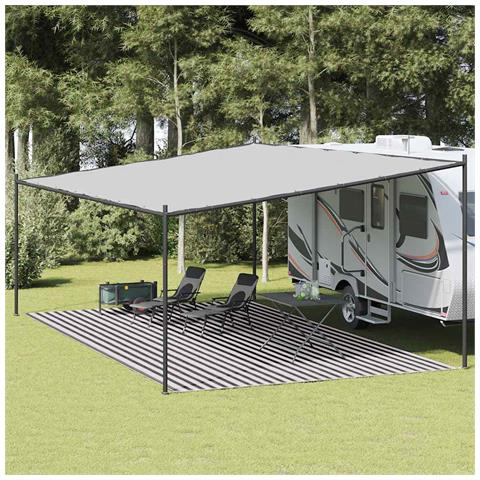 Tappeto Da Tenda Antracite E Bianco 400x600 Cm Hdpe - Foto 7