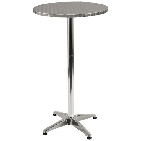 Tavolo Bar Alto 110 Cm. In Alluminio Reclinabile Round Up - Foto 1