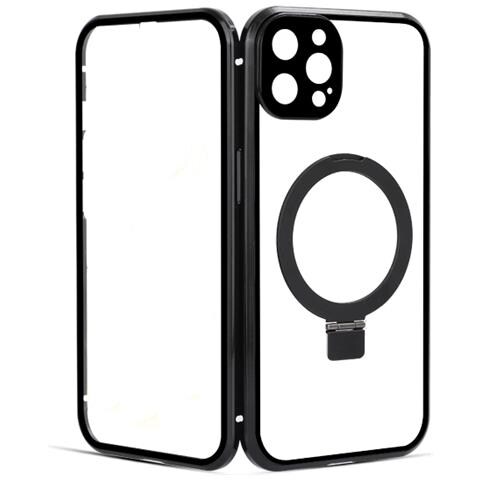 Custodia Magnetica Trasparente Hd Con Supporto Per Iphone Black Iphone14 - Foto 1