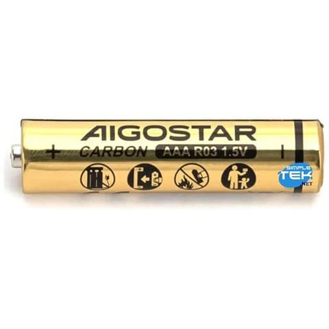 8 X Batterie Aaa Mini Stilo Carbonio R03 1.5v Non Ricaricabili [blister Da 8] - Foto 2