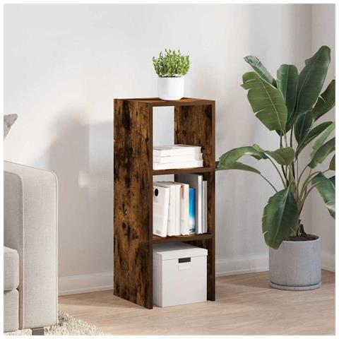 Libreria Impilabili Rovere Fumo 30x30x80 Cm Legno Multistrato - Foto 3
