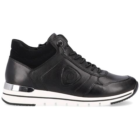 Black Casual Closed Sport Shoe Sneakers Pelle Scarpe Donna Nero Eu 38, R6771-01 - Foto 2
