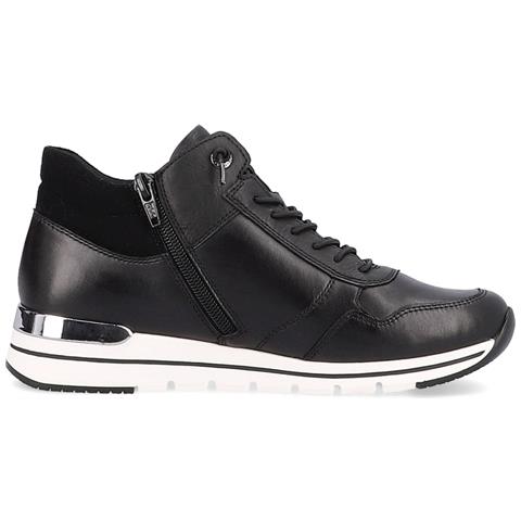 Black Casual Closed Sport Shoe Sneakers Pelle Scarpe Donna Nero Eu 38, R6771-01 - Foto 3