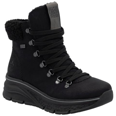 Black Casual Closed Ladies Mid Height Boots Stivaletti Pelle Sintetica Scarpe Donna Nero Eu 36, 48034-00 - Foto 1