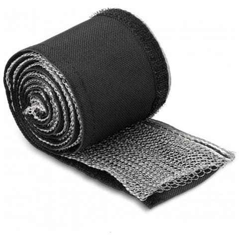 Manicotto intrecciato con schermatura EMI e chiusura a strappo resistente al calore 1 m x 16 mm nero - Foto 1