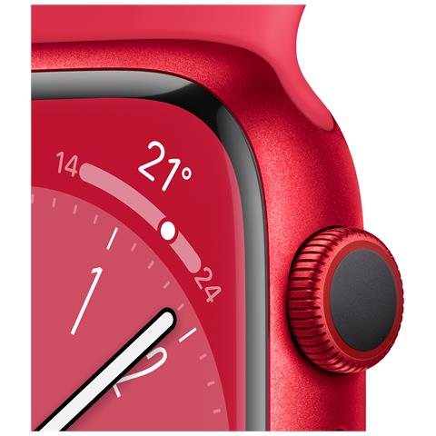 Watch Series 8 OLED 41 mm Digitale 352 x 430 Pixel Touch screen 4G Rosso Wi-Fi GPS (satellitare) - Foto 2