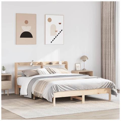 Letto Senza Materasso 135x190 Cm In Legno Massello Di Pino - Foto 1
