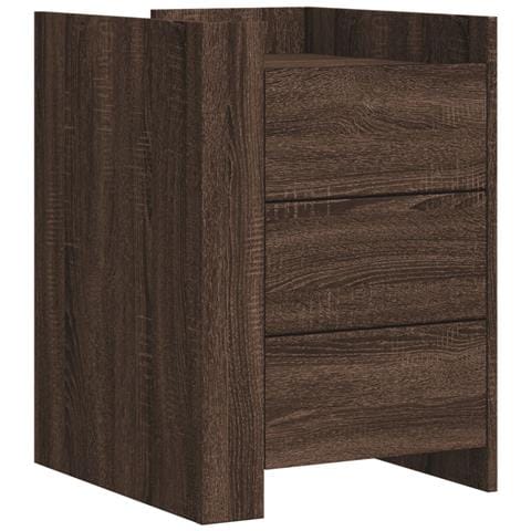 Comodino Rovere Marrone 45x50x65 Cm In Legno Multistrato - Foto 2