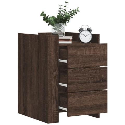 Comodino Rovere Marrone 45x50x65 Cm In Legno Multistrato - Foto 1