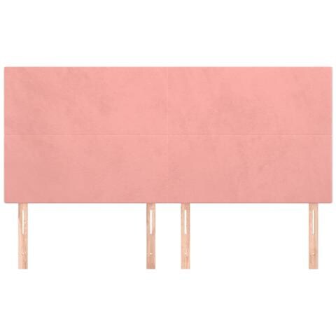 Testiera 4 Pz Rosa 80x5x78/88 Cm In Velluto - Foto 3