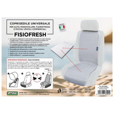 Coprisedile Anteriore Universale Fisiofresh Bermuda Grigio - Foto 3