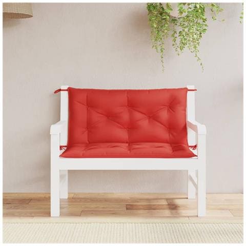 Cuscini Per Panca 2 Pz Rossi 100x50x7cm In Tessuto Oxford - Foto 8