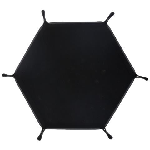Scatola Portaoggetti Da Scrivania Esagonale In Velluto Black - Foto 1