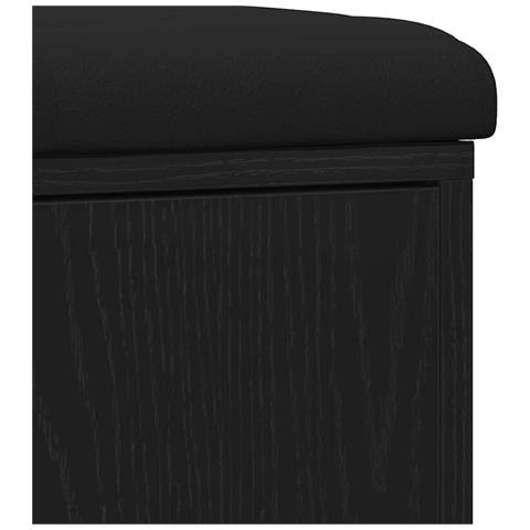 panchina da stoccaggio  Nero Rovere 100x30x48 cm Legno ingegnerizzato - Foto 9