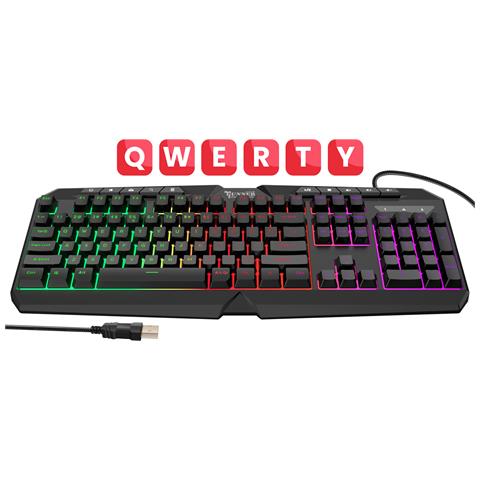Tastiera Gaming Rgb Resistente All’acqua Ipx4 Per Pc, Nero - Foto 2