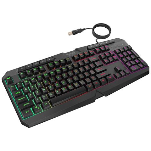 Tastiera Gaming Rgb Resistente All’acqua Ipx4 Per Pc, Nero - Foto 1