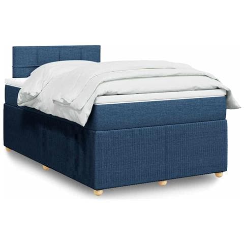 Giroletto a Molle con Materasso Blu 120x190 cm in Tessuto - Foto 2