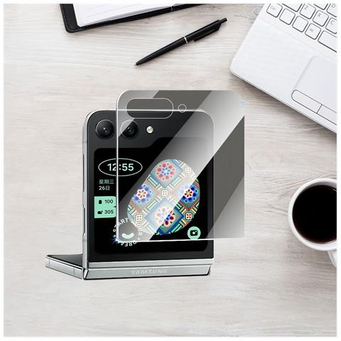 Pellicola Protettiva In Vetro Temperato Per Schermo Esterno Samsung Galaxy Z Flip6 (copertura Completa, Trasparente, Anti-spia) - Foto 3