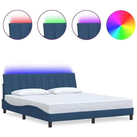 Giroletto senza Materasso Blu 180x200 cm in Tessuto - Foto 1