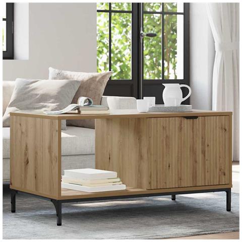 Tavolino da salotto rovere artigianale 90 x 49 x 46 cm - Foto 2