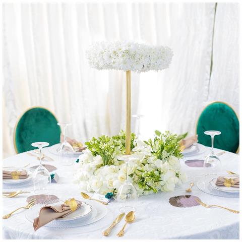 Set Di 12 Anelli Portatovaglioli Foglia Oro - Eleganti Supporti In Metallo Per San Valentino, Feste E Decorazioni Tavola - Foto 6