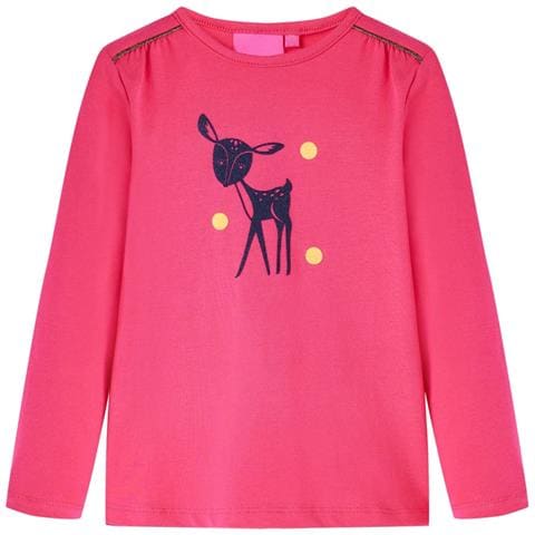 Maglietta da Bambina a Maniche Lunghe Fucsia 128 - Foto 1